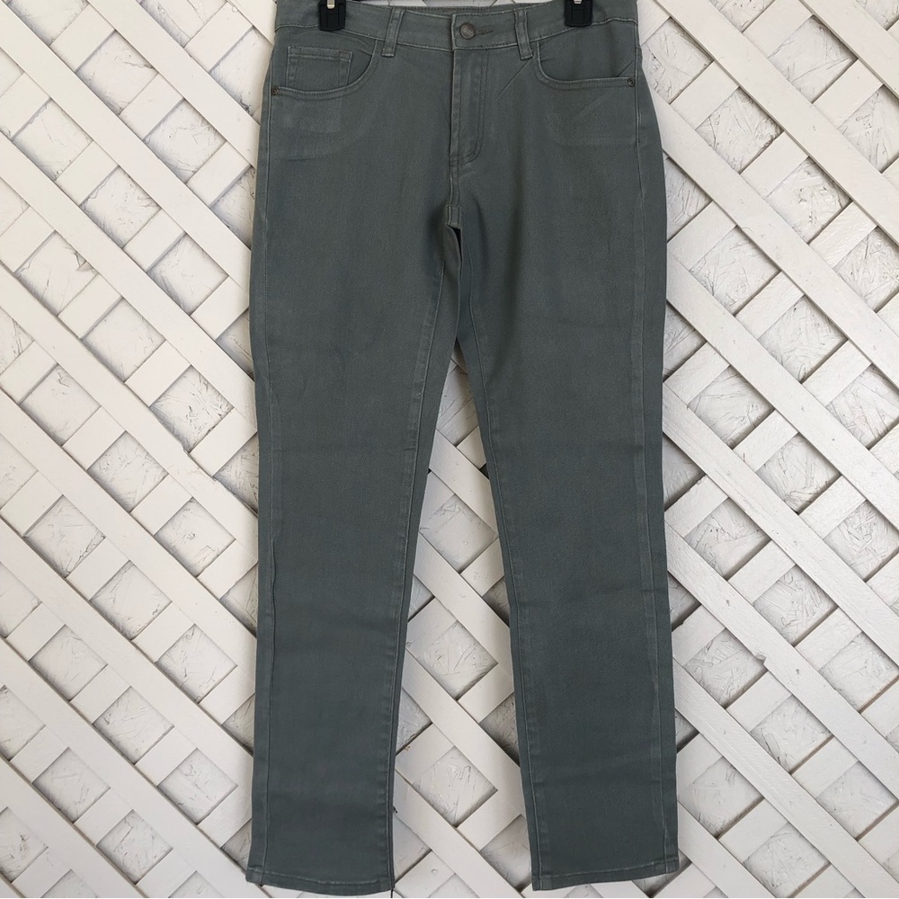 Cache Gray Denim Jeans Straight Leg Low Rise size6